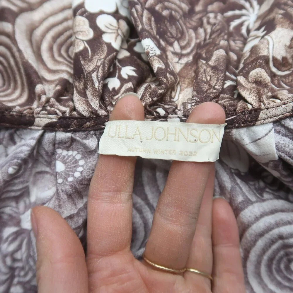 Ulla Johnson Lola Long Sleeve Floral Ruffle Mini Dress Size 4 - Picture 7 of 12